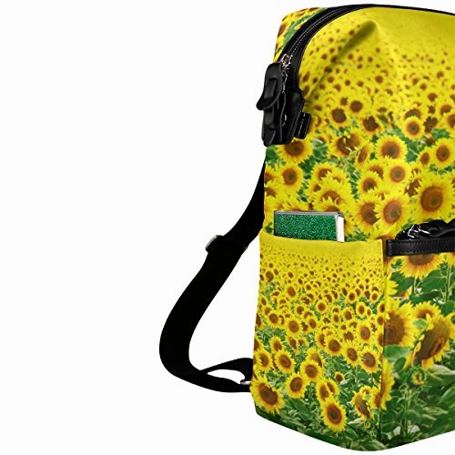 Colourlife Sunflowers Garden Stylish Casual Shoulder Backpacks Laptop School Bags Travel