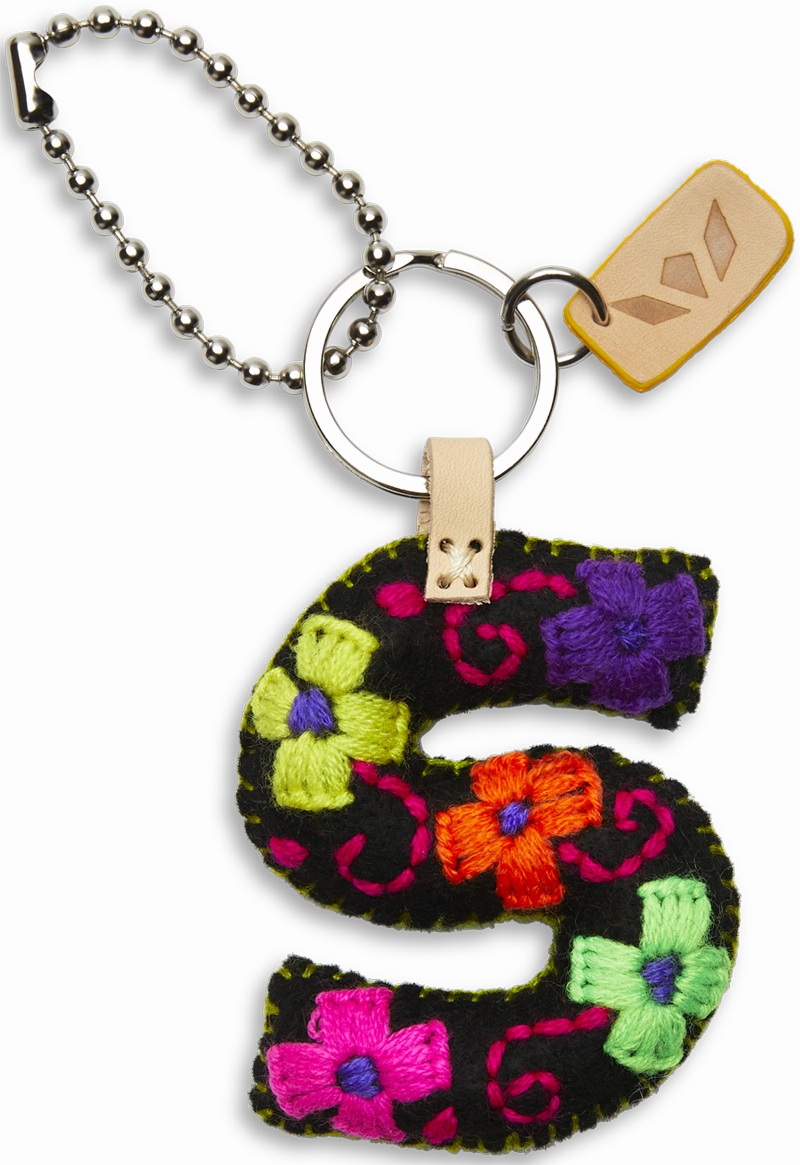 Consuela | Black Felt Initial Letter Charms