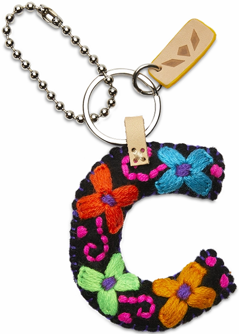 Consuela | Black Felt Initial Letter Charms