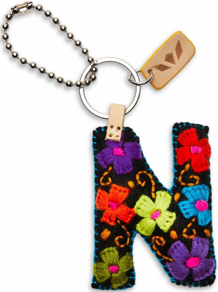 Consuela | Black Felt Initial Letter Charms