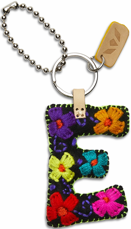 Consuela | Black Felt Initial Letter Charms