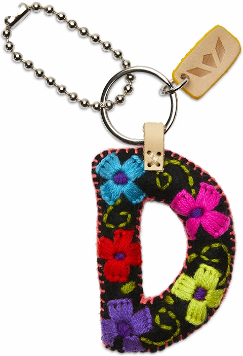 Consuela | Black Felt Initial Letter Charms