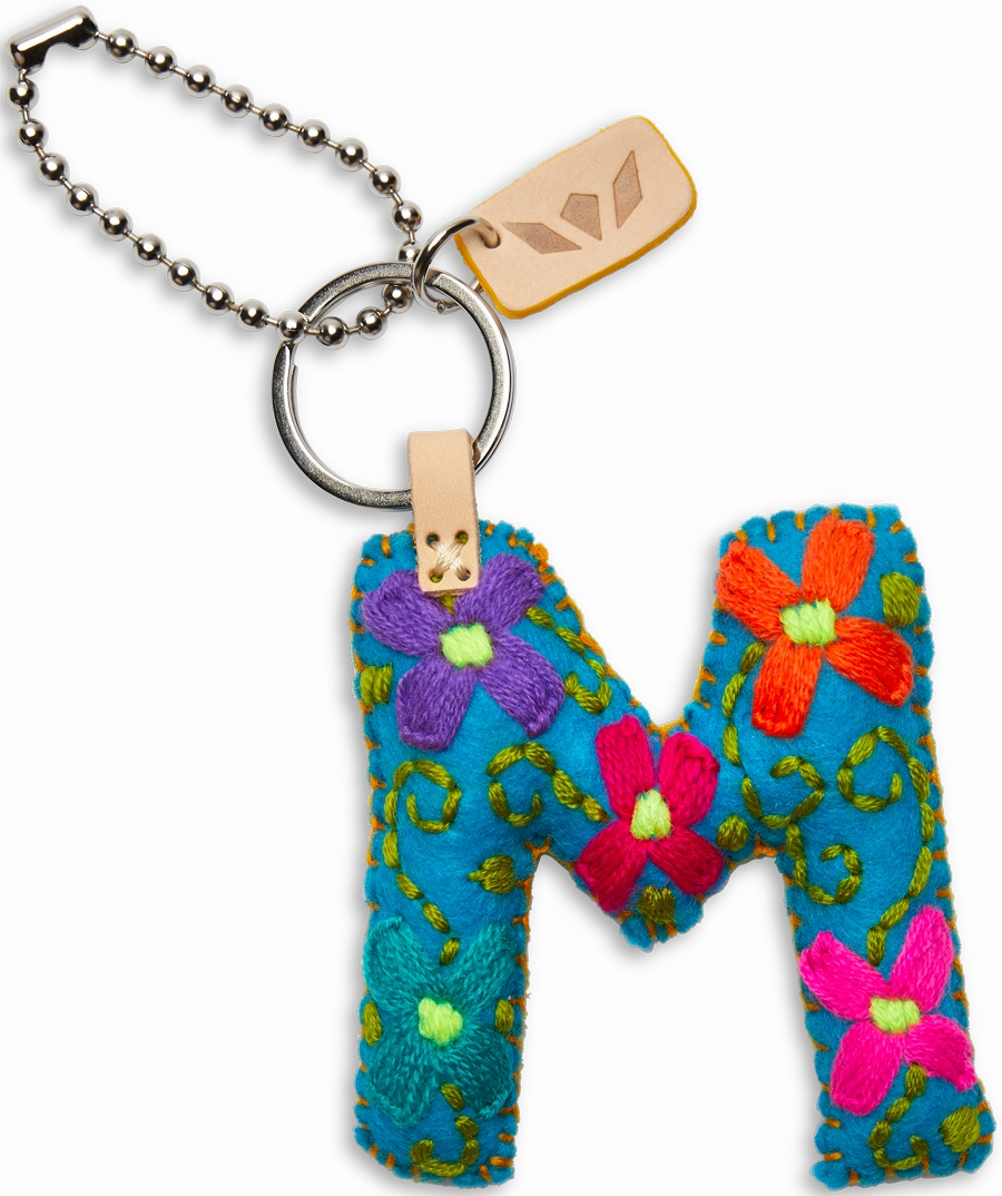 Consuela | Turquoise Felt Initial Letter Charms