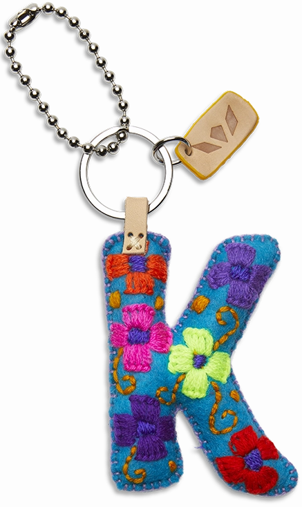 Consuela | Turquoise Felt Initial Letter Charms