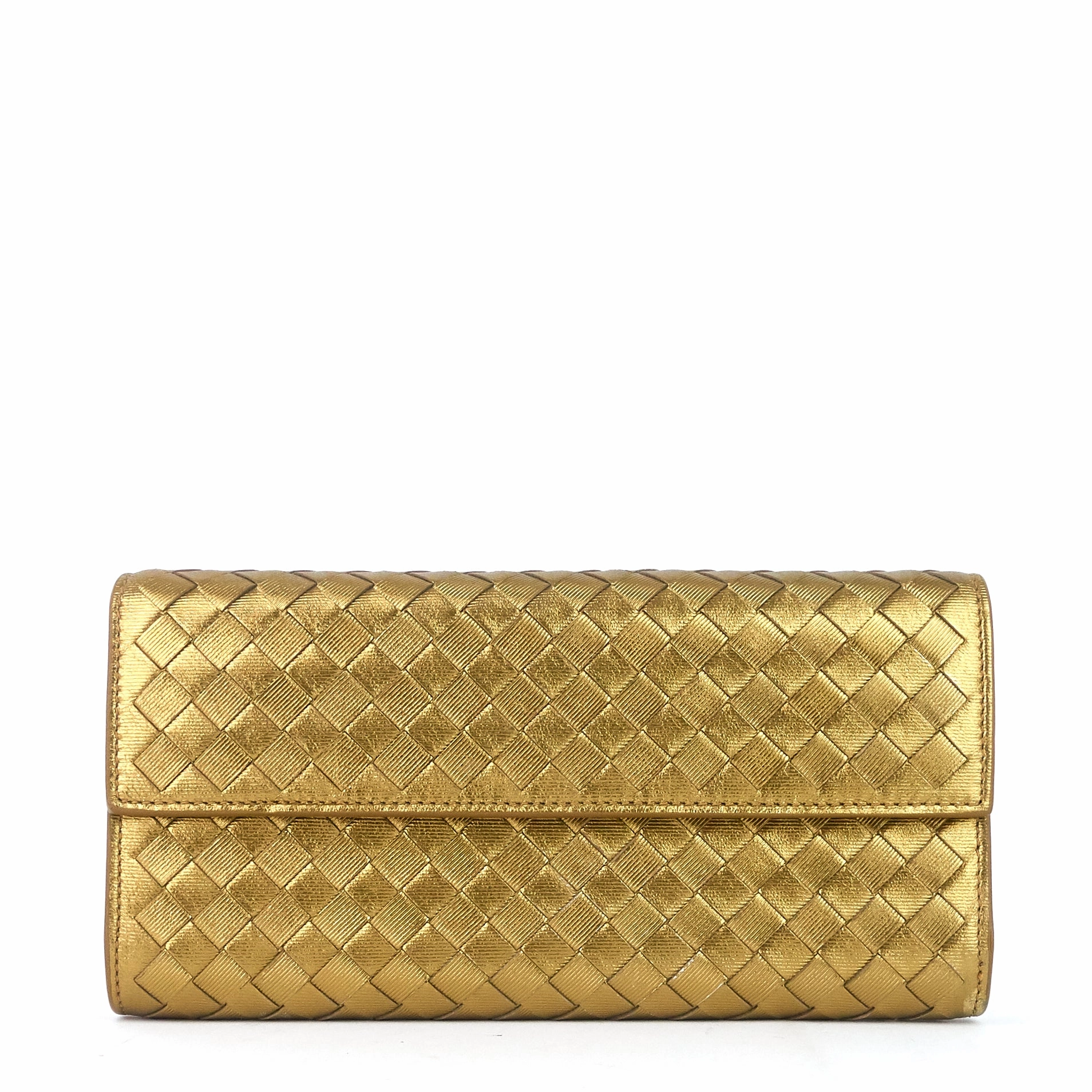 Continental Intrecciato Nappa Leather Wallet