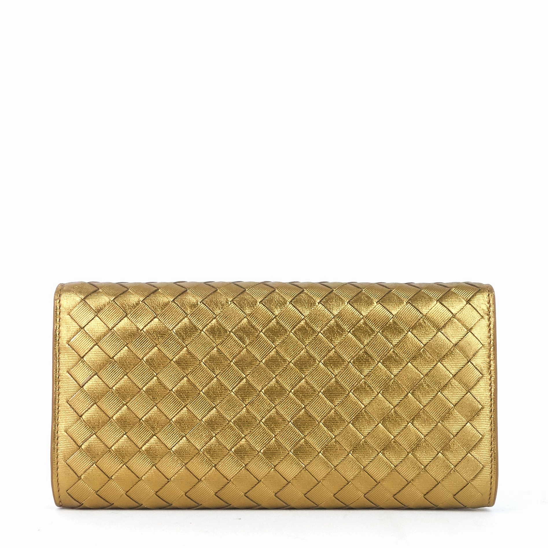 Continental Intrecciato Nappa Leather Wallet