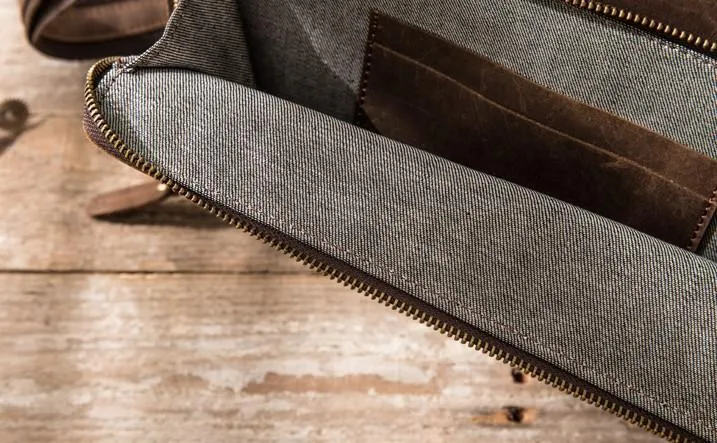 Cool Brown Vintage Leather Mens Messengers Bag Shoulder Bag for Men