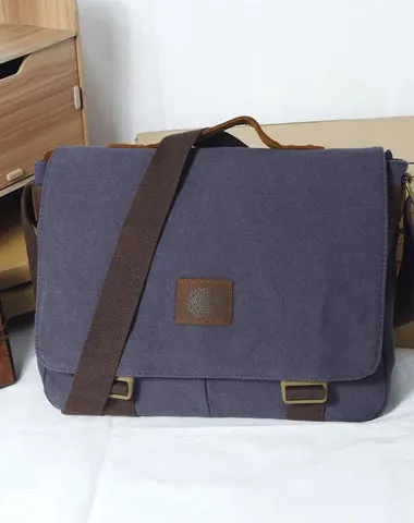 Cool Canvas Mens 15'' Side Bag Shoulder Bag College Bag Messenger Bag for Men