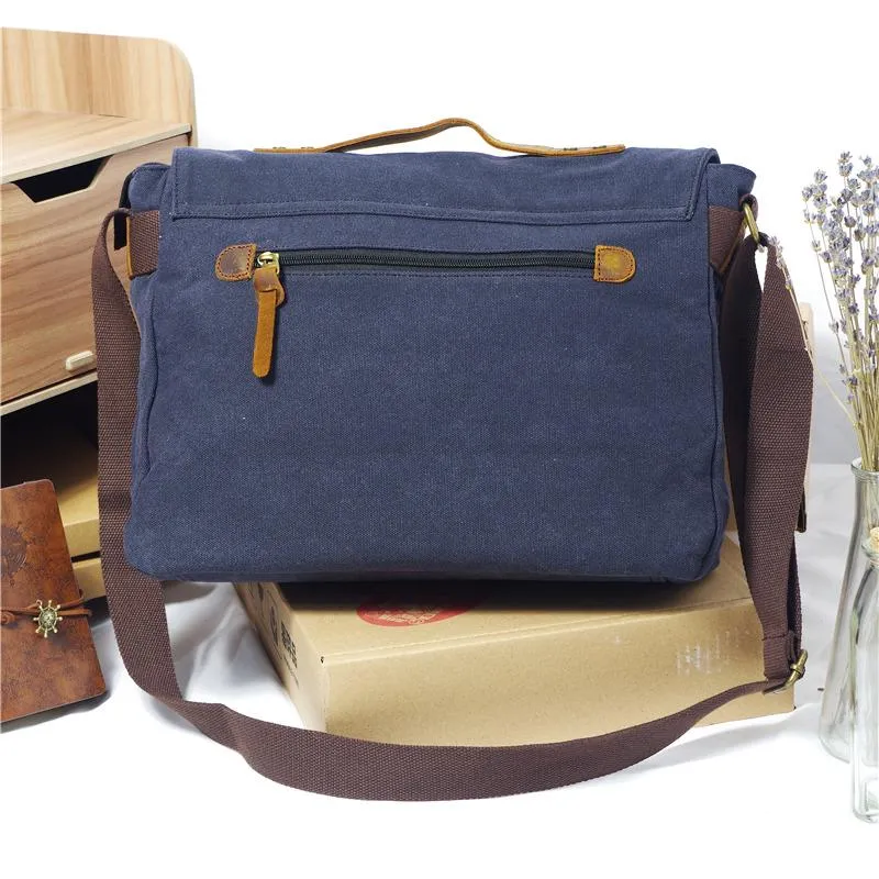 Cool Canvas Mens 15'' Side Bag Shoulder Bag College Bag Messenger Bag for Men