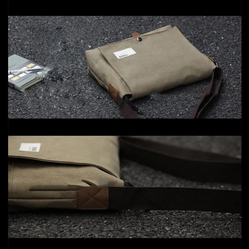 Cool Canvas Mens Student Shoulder Bag Side Bag Messenger Bag for Men