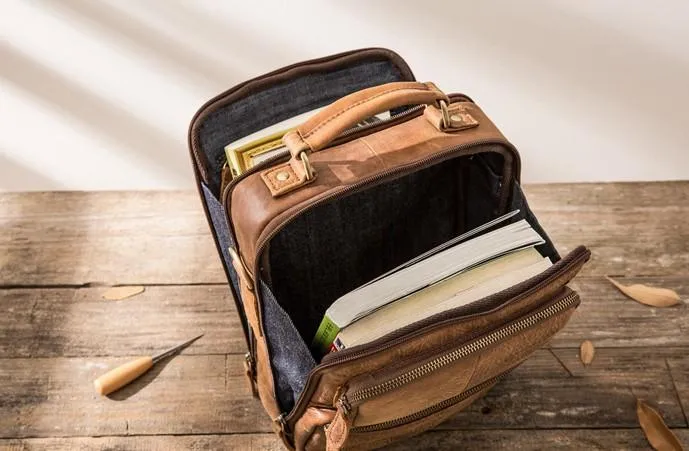 Cool Leather Brown Small Mens Messenger Bag Vintage Shoulder Bag  for Men