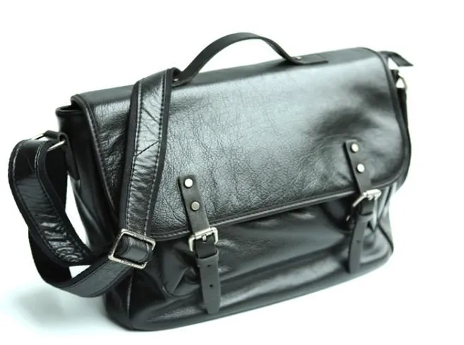 Cool Leather Mens Messenger Bag Briefcase Shoulder Bag for men