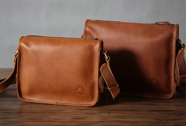 Cool leather mens messenger bag shoulder school laptop bag for men