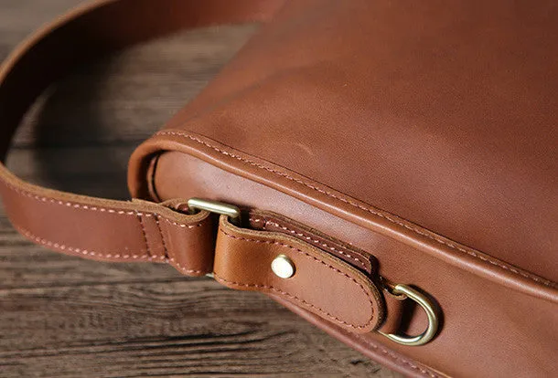 Cool leather mens messenger bag shoulder school laptop bag for men