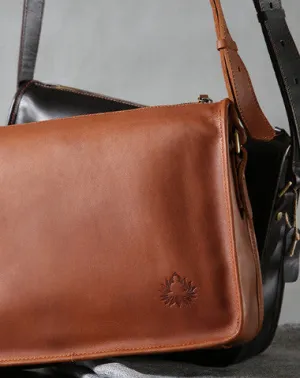 Cool leather mens messenger bag shoulder school laptop bag for men
