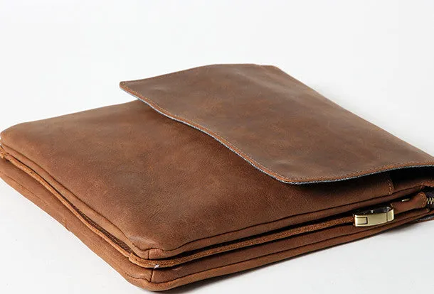 Cool leather mens messenger bag vintage shoulder laptop bag for men
