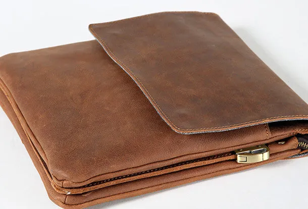 Cool leather mens messenger bag vintage shoulder laptop bag for men