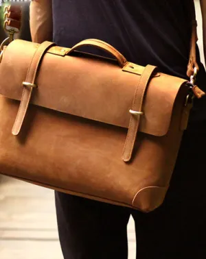Cool Leather Mens Messenger Bag Work Bag Shoulder Bag for men
