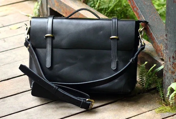 Cool Leather Mens Messenger Bag Work Bag Shoulder Bag for men