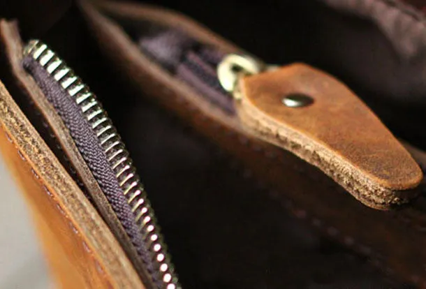 Cool Leather Mens Messenger Bag Work Bag Shoulder Bag for men