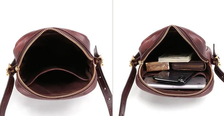 Cool Leather Mens Small Messenger Bag Shoulder Bag Crossbody Bags For Men