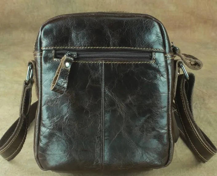 Cool Leather Mens Small Messenger Bag Tablet Side Bag Shoulder Bags For Men