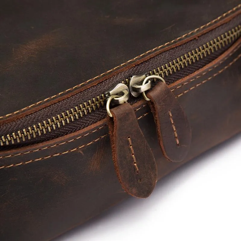 Cool Leather Men's Small Tablet Messenger Bag Small Side Bag Small Shoulder Bag For Men