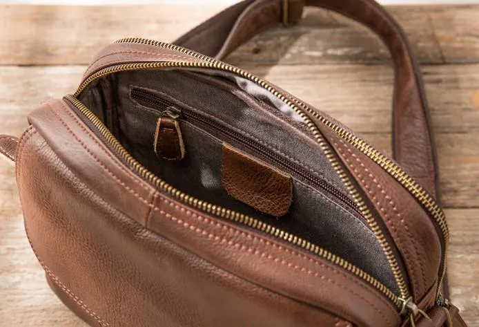 Cool Leather Small Mens Messenger Bags Small Shoulder Bag for Men