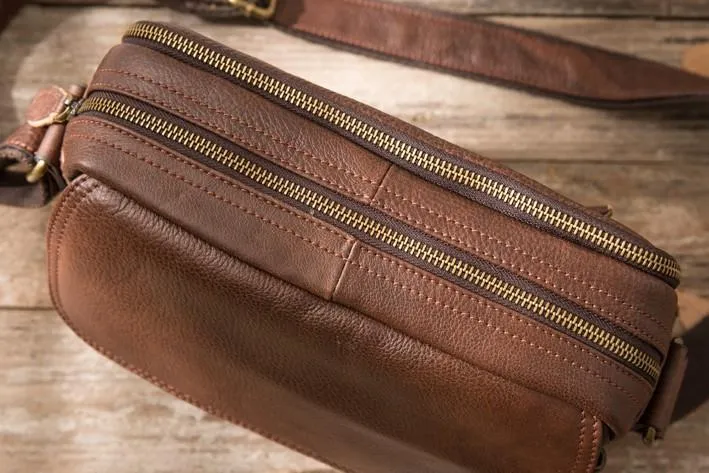 Cool Leather Small Mens Messenger Bags Small Shoulder Bag for Men