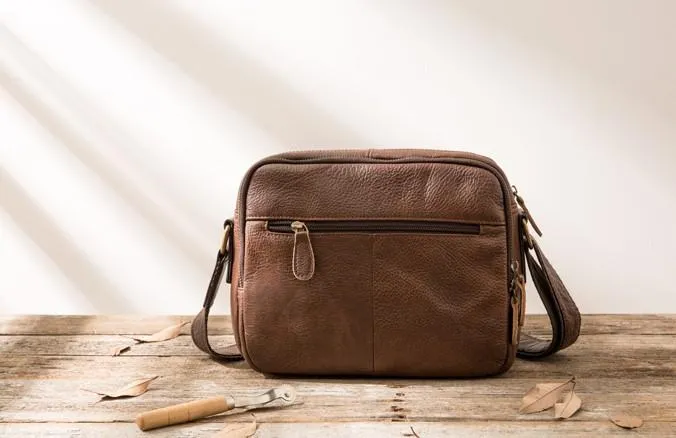 Cool Leather Small Mens Messenger Bags Small Shoulder Bag for Men