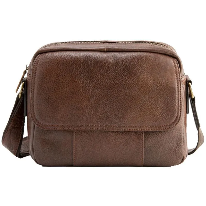 Cool Leather Small Mens Messenger Bags Small Shoulder Bag for Men