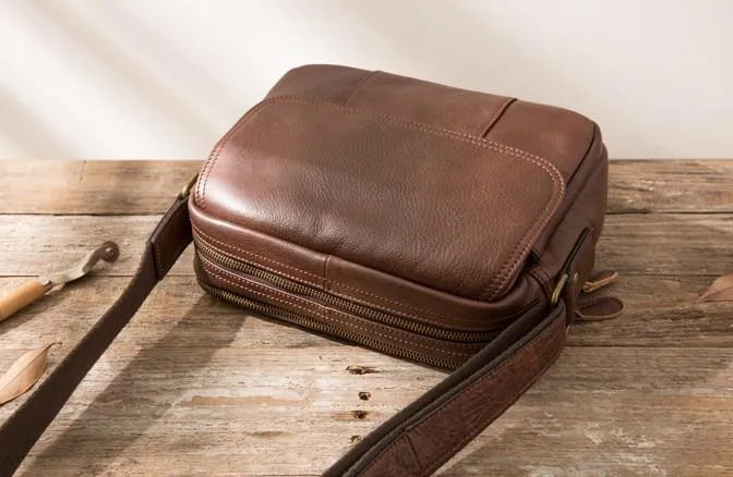 Cool Leather Small Mens Messenger Bags Small Shoulder Bag for Men