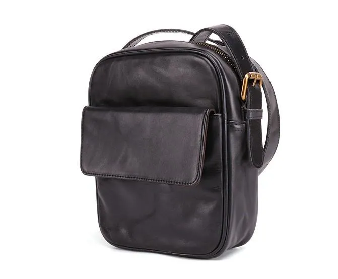 Cool Leather Small Side Bag Messenger Bag Small Shoulder Bags For Men