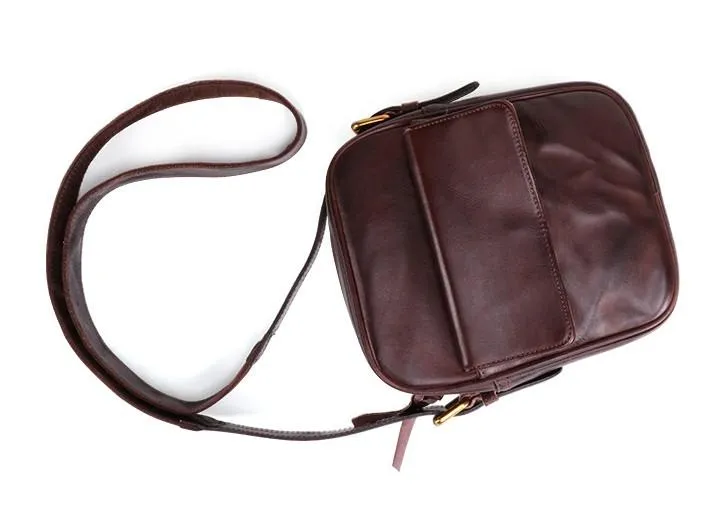 Cool Leather Small Side Bag Messenger Bag Small Shoulder Bags For Men