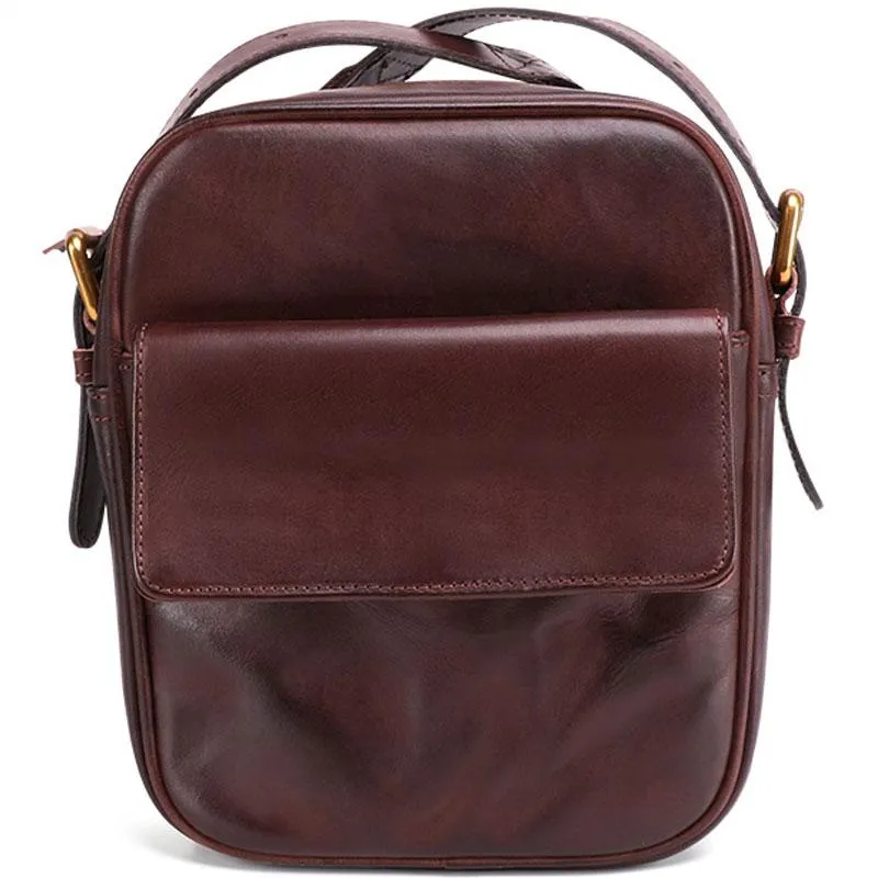 Cool Leather Small Side Bag Messenger Bag Small Shoulder Bags For Men