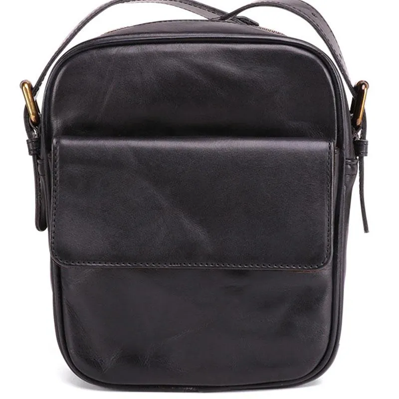 Cool Leather Small Side Bag Messenger Bag Small Shoulder Bags For Men