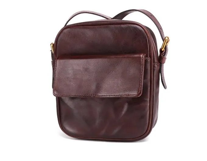 Cool Leather Small Side Bag Messenger Bag Small Shoulder Bags For Men