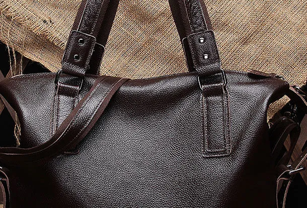 Cool Men Leather Handbag Messenger Bag Cross Body For Men