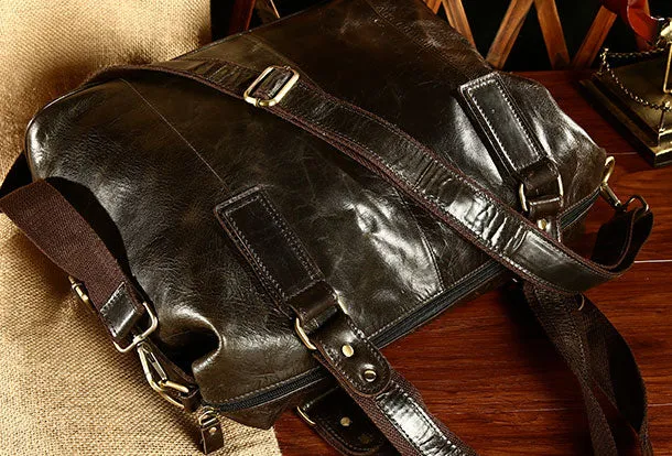 Cool Men Leather Handbag Messenger Bag Cross Body For Men