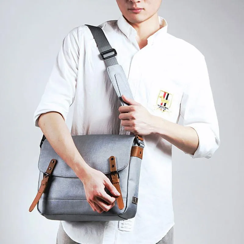 Cool Oxford Cloth Gray Men's Shoulder Bag Messenger Bag Side Bag For Men