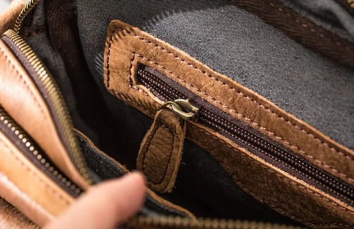 Cool Small Leather Mens Messengers Bag Shoulder Bag for Men