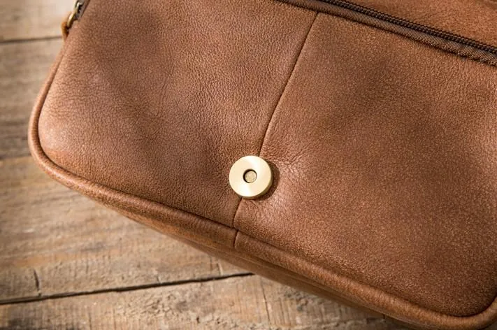 Cool Small Mens Leather Camel Bag Messenger Bags Shoulder Bags  for Men