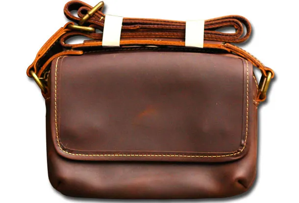 Cool Vintage Leather Mens Small Messenger Bag for men