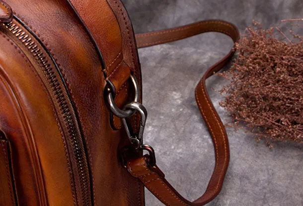 Cool Vintage Leather Mens Small Messenger Bag Shoulder Bag For Men
