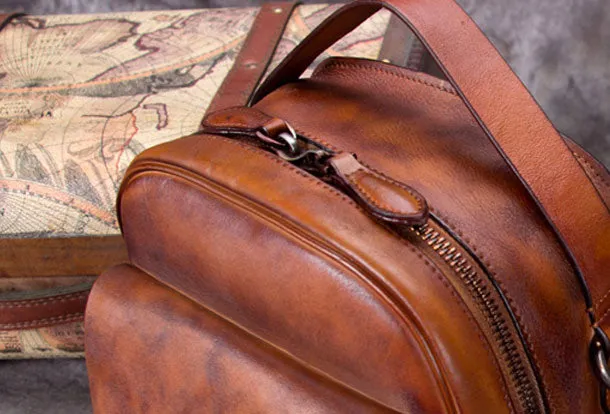 Cool Vintage Leather Mens Small Messenger Bag Shoulder Bag For Men