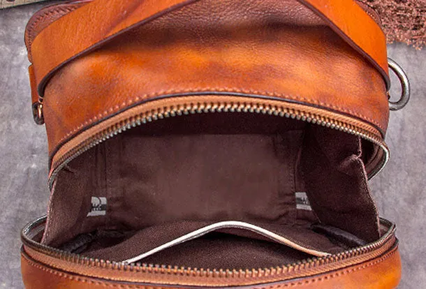 Cool Vintage Leather Mens Small Messenger Bag Shoulder Bag For Men