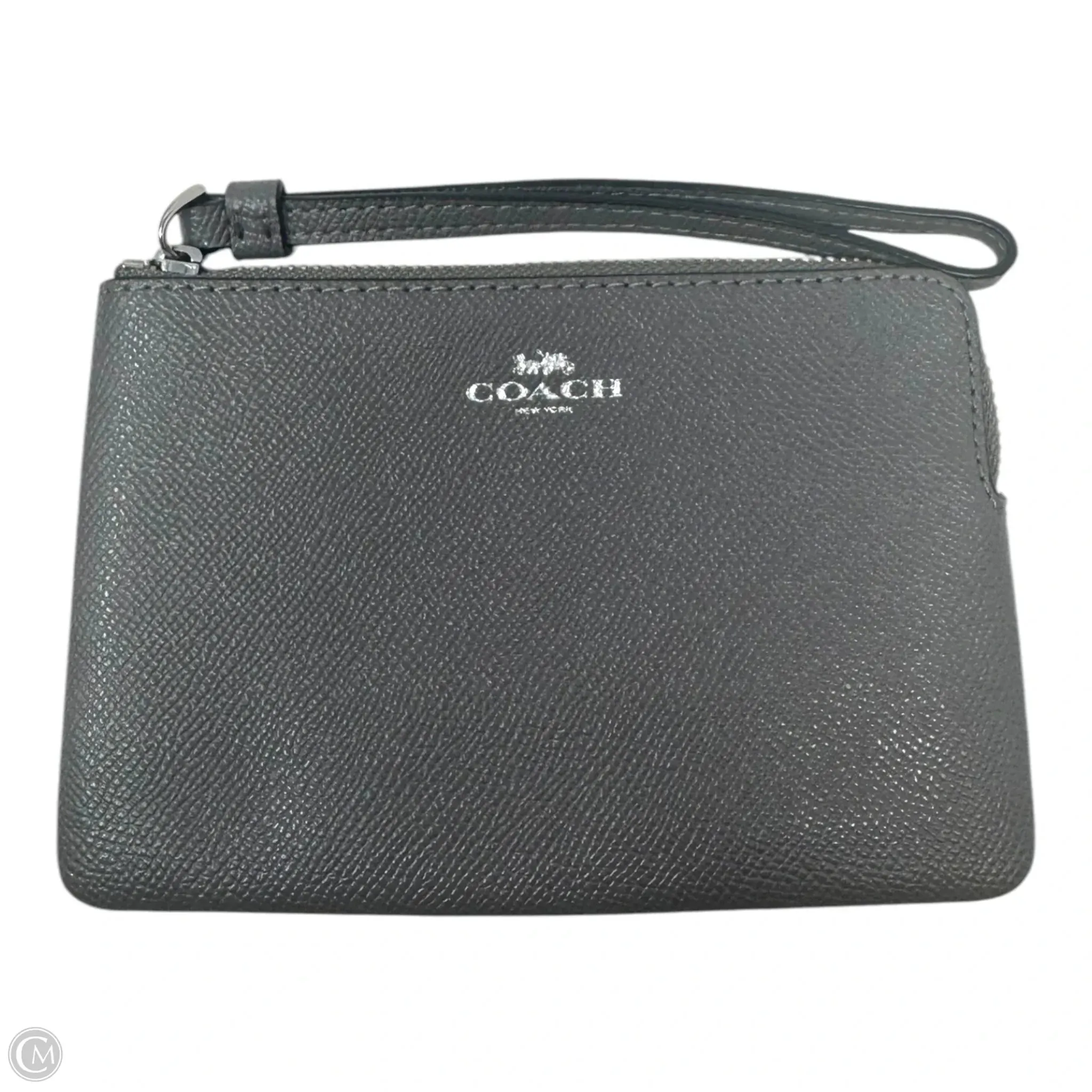 Corner Zip Wristlet Designer By Coach, Size: Small