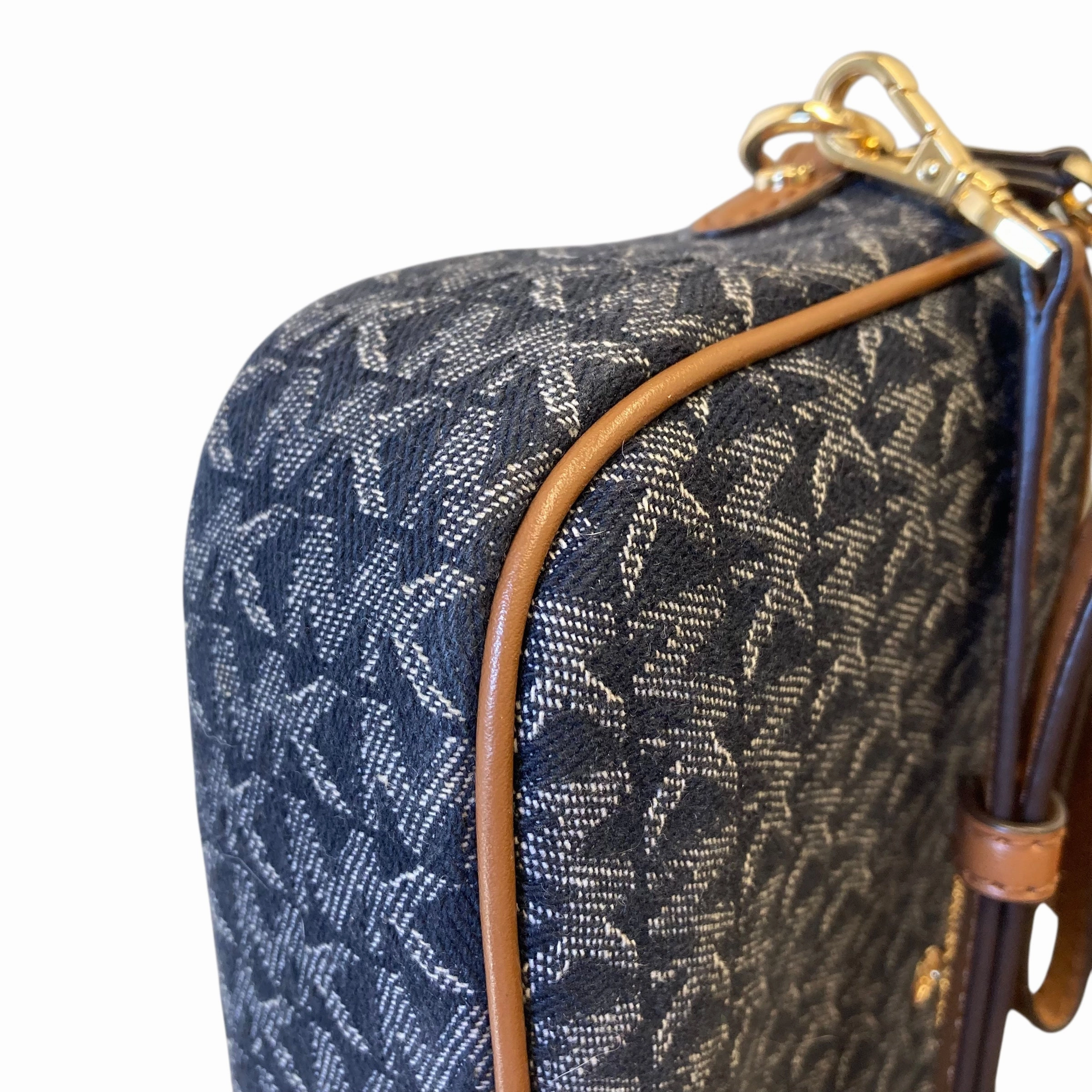 Crossbody Designer By Michael Kors In Blue & Brown, Size:Small