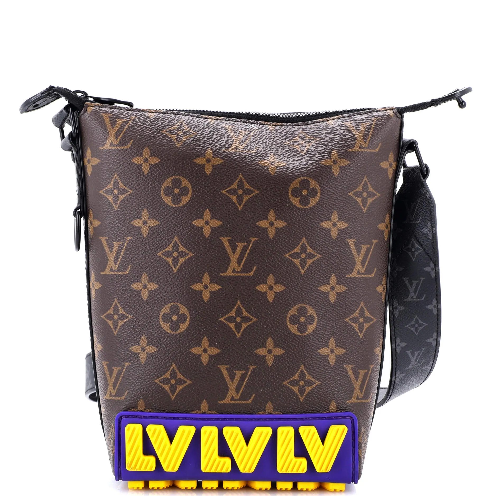 Cruiser Messenger Limited Edition LV Rubber Monogram Canvas and Monogram Eclipse