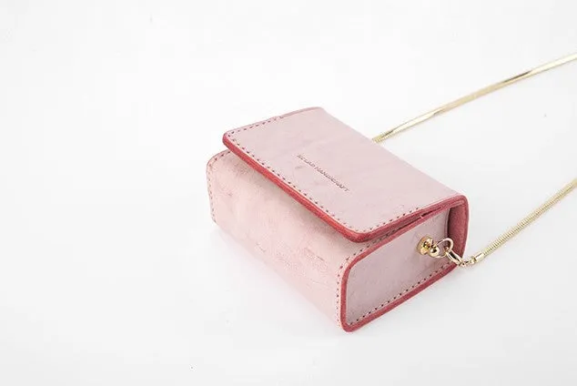 Cute Leather Womens Mini Chain Purse Tiny Makeup Fashion Chain Shoulder Bag for Women